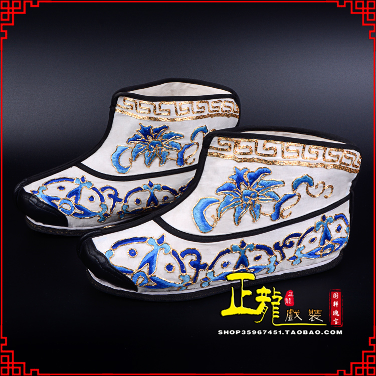 平度三岔口武生薄底 手绣绣花快靴