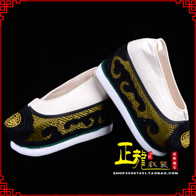 平度戏鞋方口鞋老生鞋老旦鞋三义斋纸底内高福字履