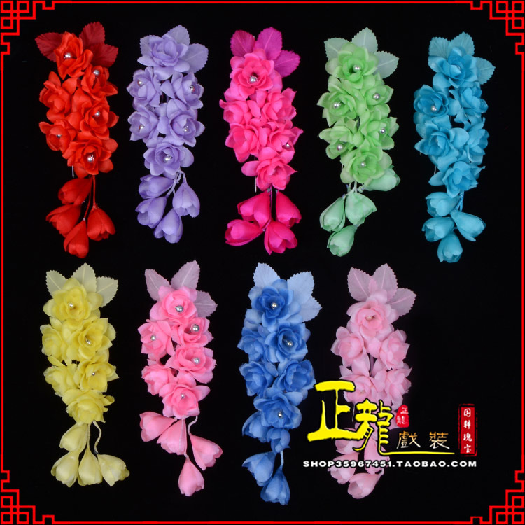 平度鬓花头饰小花头花 真丝绢花