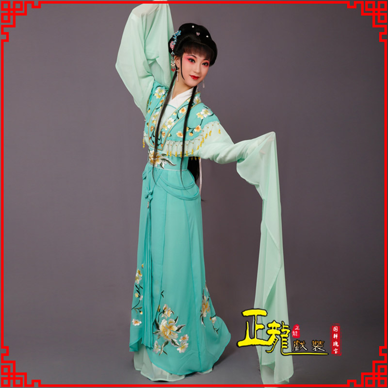 平度青衣水袖戏服演出服 云肩花旦衣